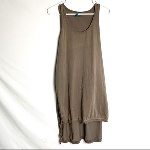 Anthropology Left of center taupe tank top tunic